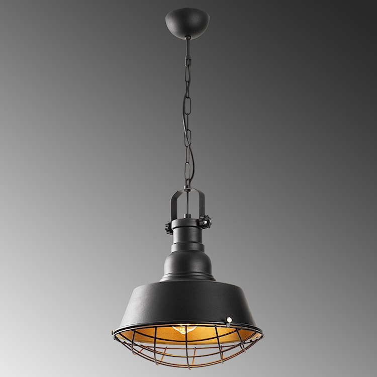 Lampa sufitowa Ardulace industrialna średnica 30 cm czarna  - zdjęcie 4