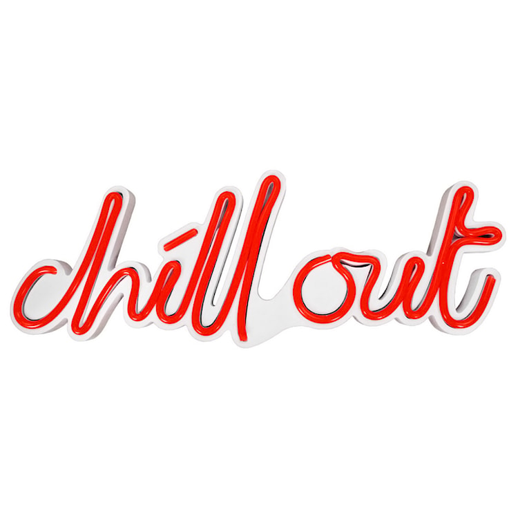 Neon na ścianę Letely z napisem Chill Out czerwony