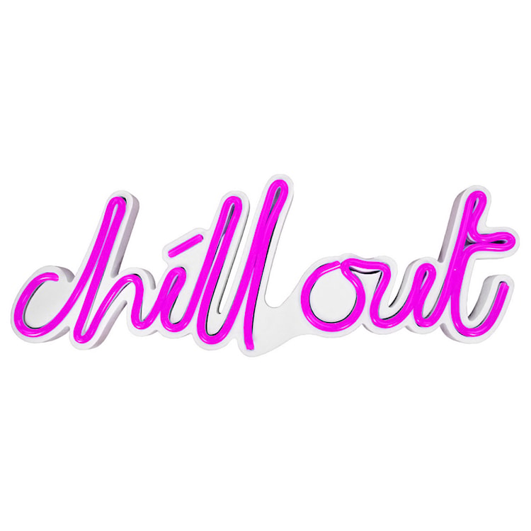 Neon na ścianę Letely z napisem Chill Out różowy