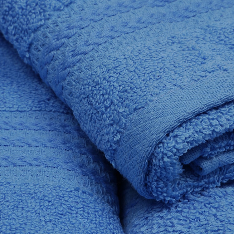 Zestaw trzech ręczników Bainrow niebieski  - zdjęcie 8