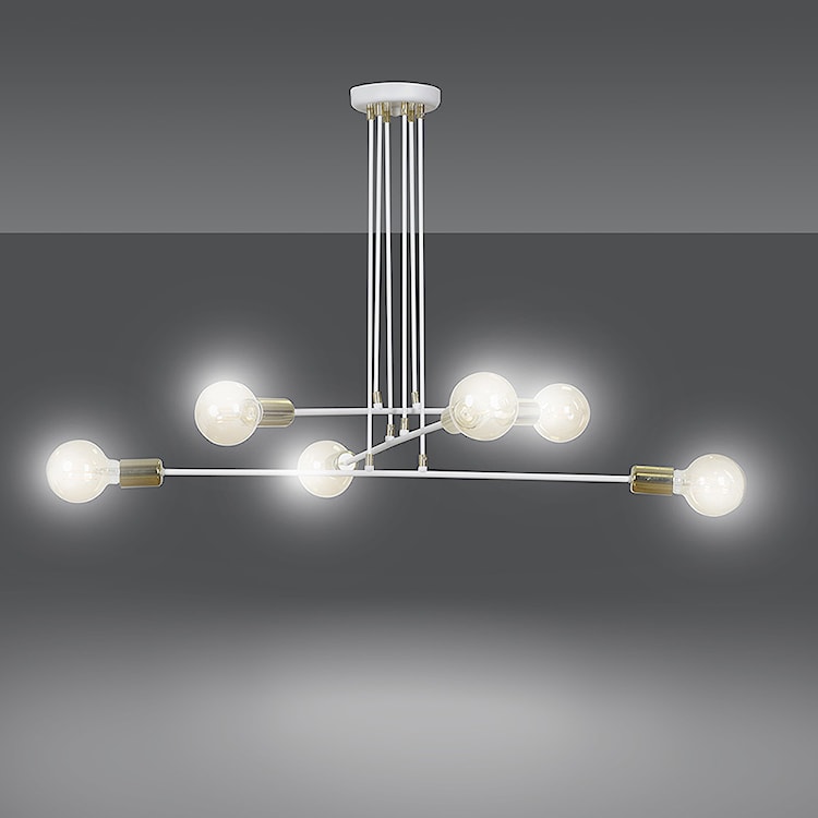 Lampa wisząca Ormea biała x6  - zdjęcie 2