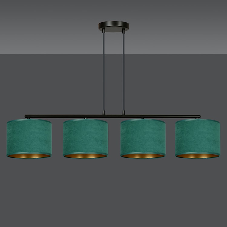 Lampa wisząca Hellid x4 97 cm zielona  - zdjęcie 4
