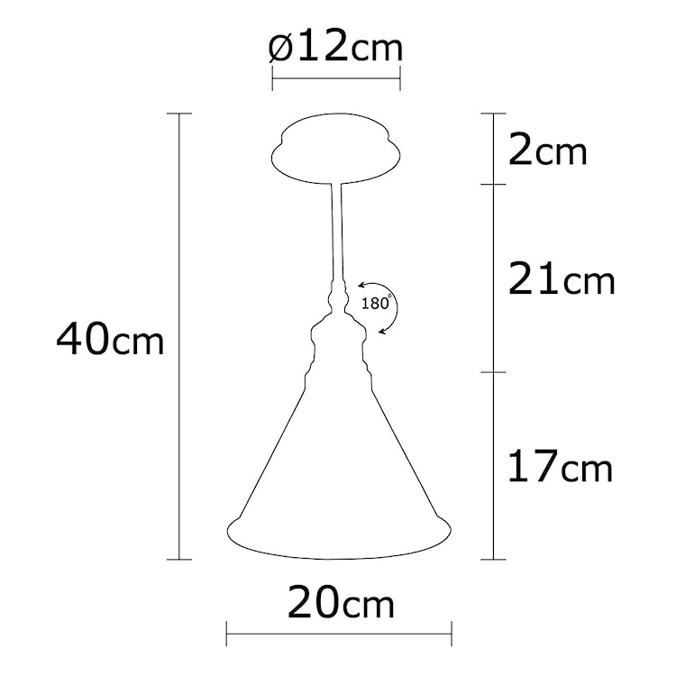 Lampa wisząca Staice kapelusz średnica 20 cm złota  - zdjęcie 4