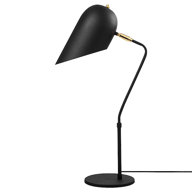 Lampka na biurko Azariah średnica 12 cm czarna 