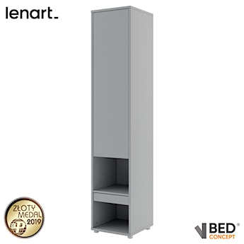 Regał BED CONCEPT z jedną zamykaną szafką Szary