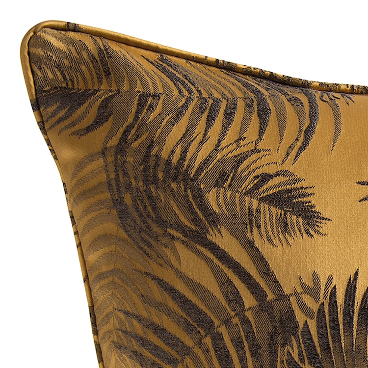 Poduszka dekoracyjna Halthel 45x45 cm złota z wzorem  - zdjęcie 2