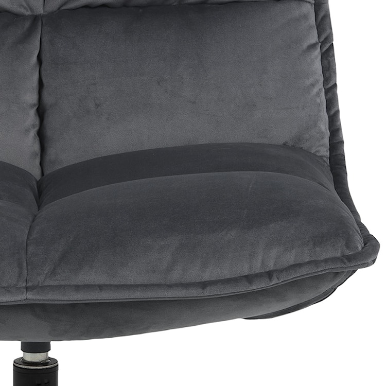 Fotel obrotowy pikowany Ayben ciemnoszary welur  - zdjęcie 7