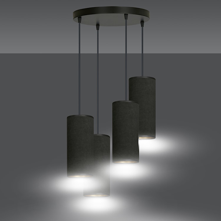Lampa wisząca Bonett x4 asymetryczna średnica 35 cm czarna  - zdjęcie 5