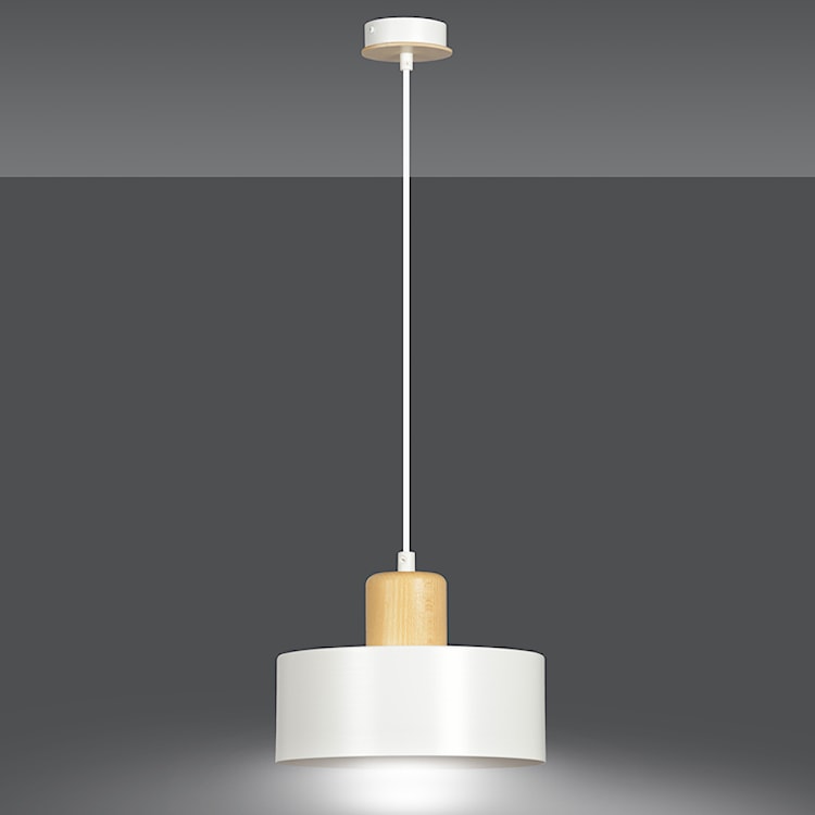 Lampa wisząca Torie średnica 25 cm biała  - zdjęcie 6