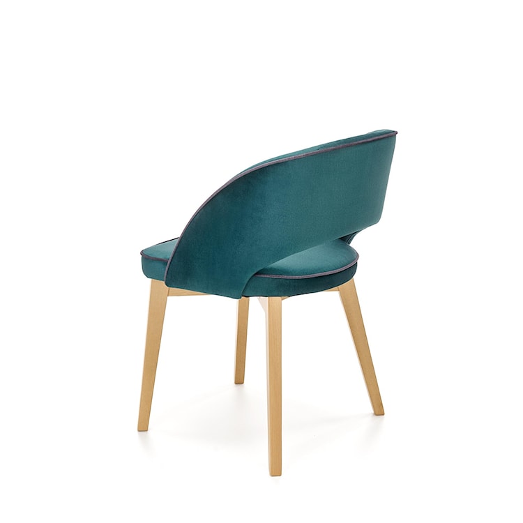 Krzesło tapicerowane Barauni zielone - dąb miodowy  - zdjęcie 2