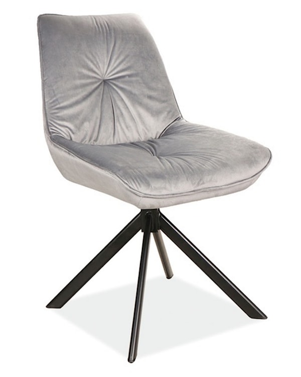 Krzesło tapicerowane Flasson szary velvet