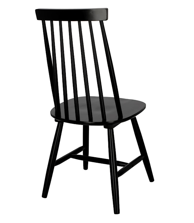 Krzesło drewniane Neerage czarne  - zdjęcie 4
