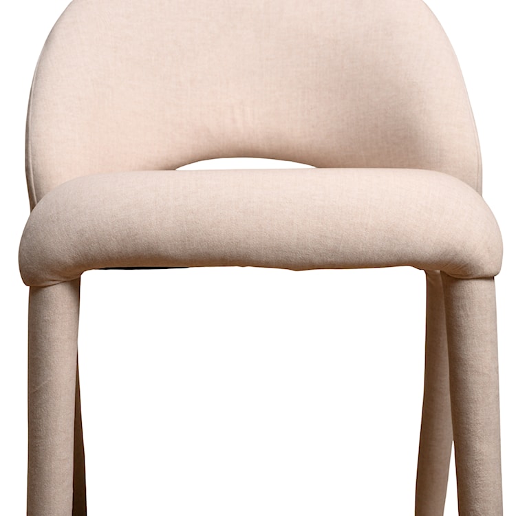 OUTLET Krzesło tapicerowane do jadalni Marizes w tkaninie łatwoczyszczącej kremowy welur  - zdjęcie 15