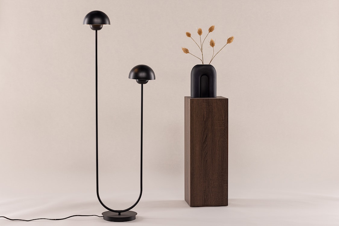 Lampa podłogowa Lyckorna x2 120 cm czarna  - zdjęcie 2