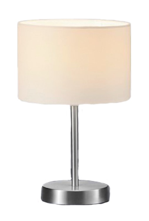 Lampa stołowa Hotel 32 cm biało-srebrna