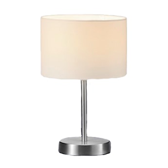 Lampa stołowa Hotel 32 cm biało-srebrna