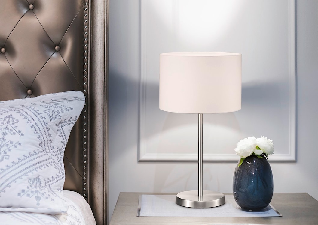 Lampa stołowa Hotel 32 cm biało-srebrna  - zdjęcie 3