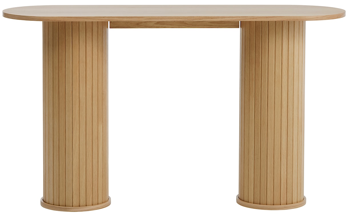 Konsola Gativel 130 cm lamele dąb naturalny  - zdjęcie 3