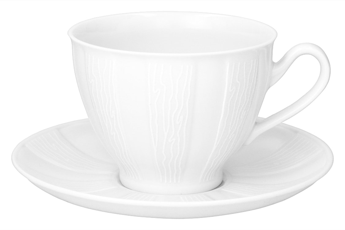 Serwis do kawy porcelanowy dla 6 os. Oktawa biała kora  - zdjęcie 10