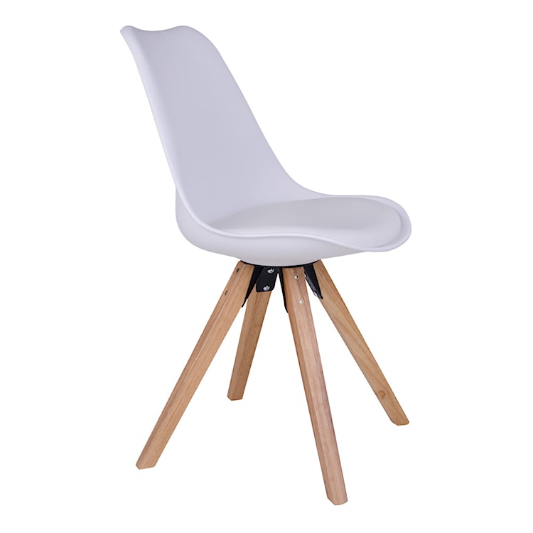 Krzesło Umbreta białe na drewnianej podstawie  - zdjęcie 2