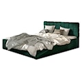 Łóżko tapicerowane Blatna 140x200 cm z pojemnikiem zielone