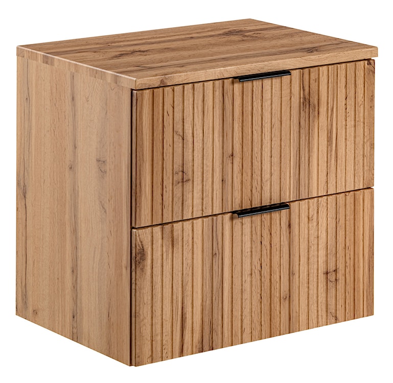 Szafka pod umywalkę Temirni 60 cm dąb wotan lamele z blatem 