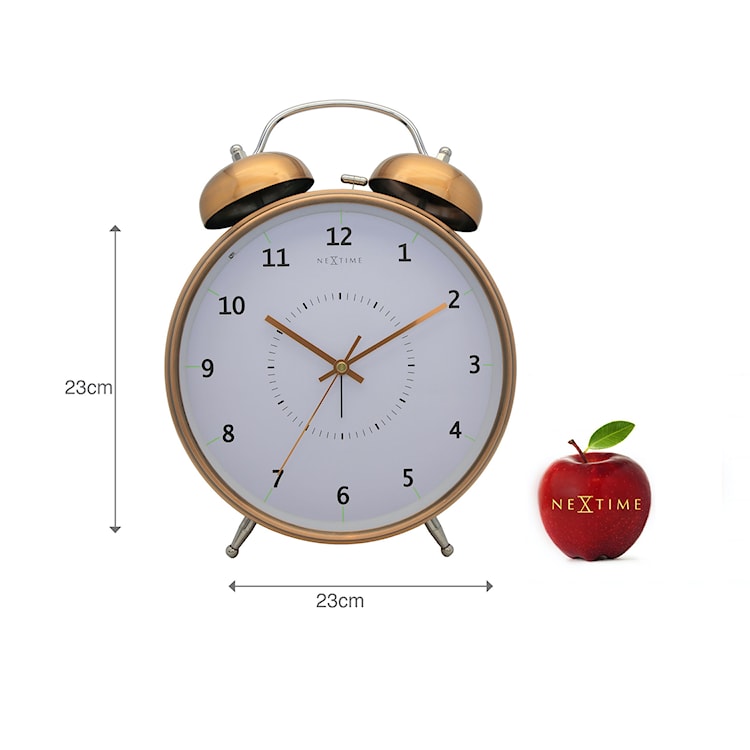 Budzik Wake Up 30x23 cm złoty  - zdjęcie 12
