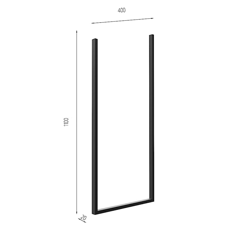 Wieszak na ręczniki Ralv sufitowy czarny 40x2x110 cm  - zdjęcie 6