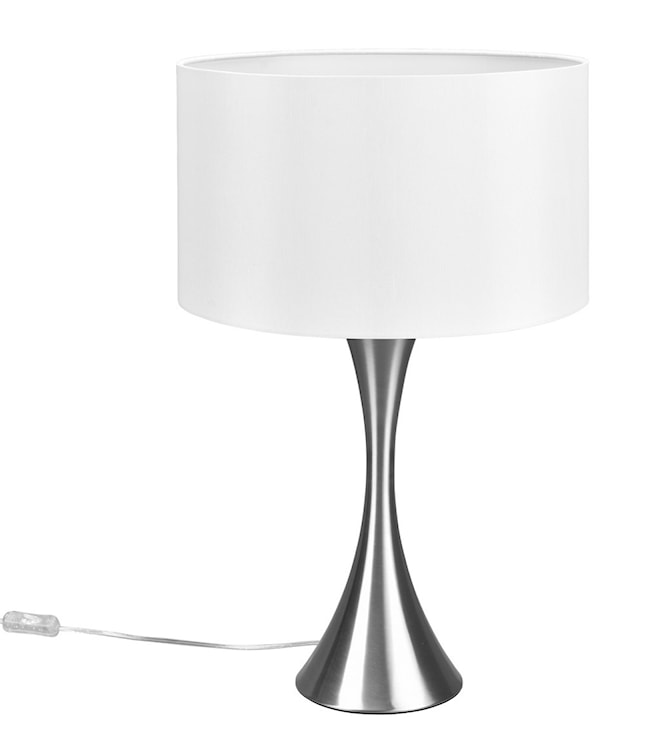 Lampa stołowa Sabia biało-srebrna