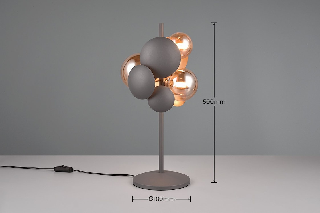 Lampa stołowa Bubble x3 antracytowa  - zdjęcie 4