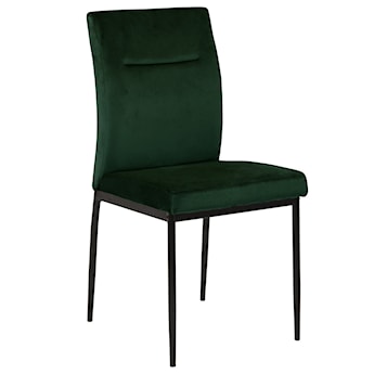 Krzesło tapicerowane Todiar ciemnozielone