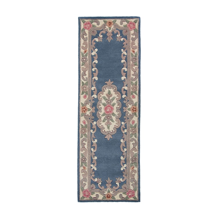 Dywan wełniany Aubusson niebieski Prostokątny/75x150 