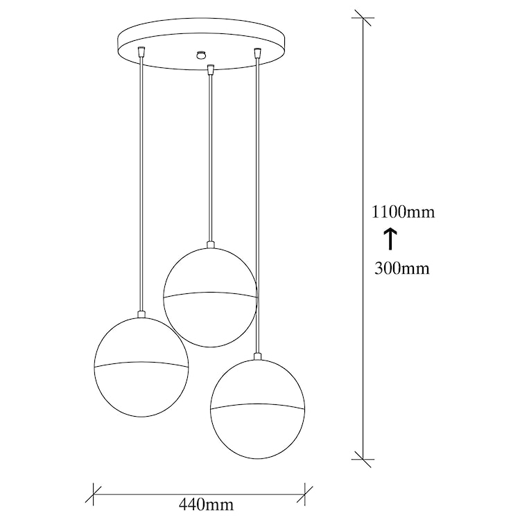 Lampa wisząca Portakers 3 kule  - zdjęcie 7