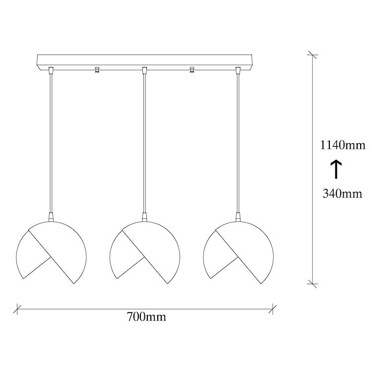 Lampa wisząca Hortensis x3 czarno/złota  - zdjęcie 3