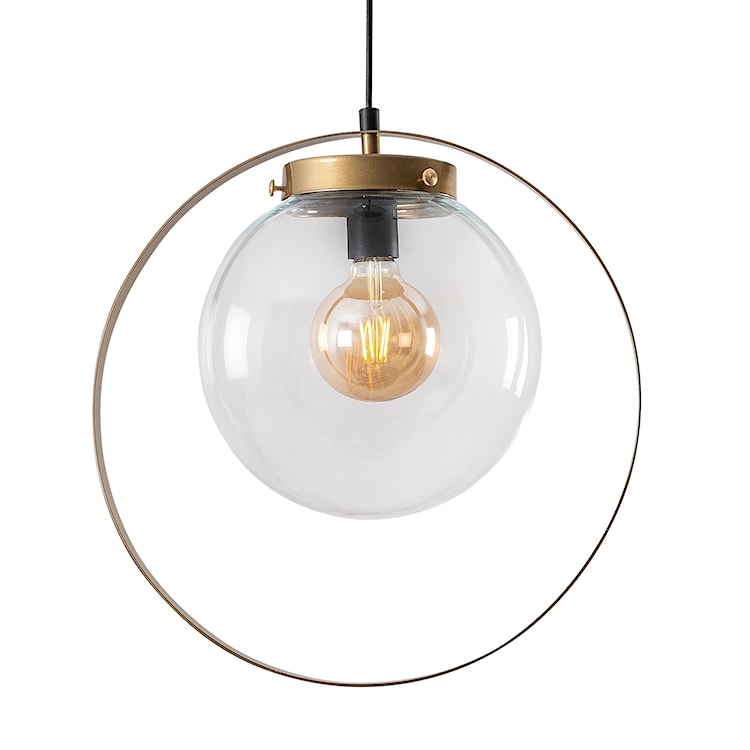 Lampa wisząca Plemally transparentny klosz/ złota  - zdjęcie 6