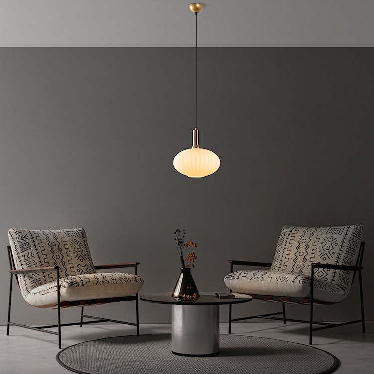 Lampa wisząca Asker 30 cm biało-złota  - zdjęcie 4