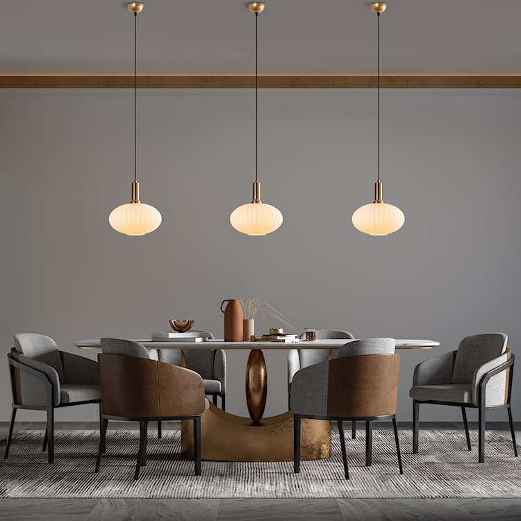 Lampa wisząca Asker 30 cm biało-złota  - zdjęcie 5