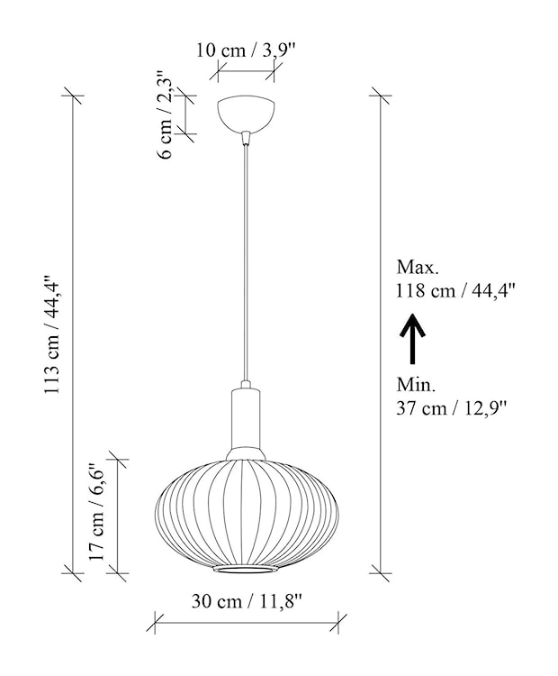 Lampa wisząca Asker 30 cm biało-złota  - zdjęcie 9