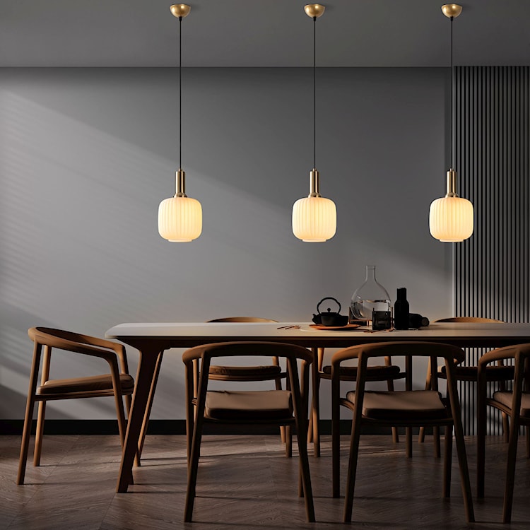 Lampa wisząca Asker 20 cm biało-złota  - zdjęcie 5