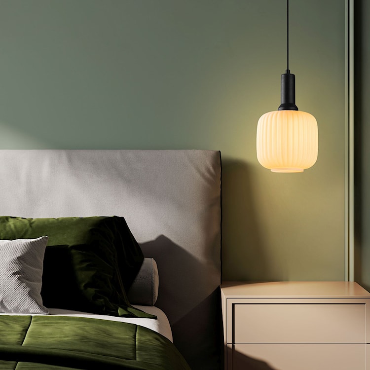 Lampa wisząca Asker 20 cm biało-czarna  - zdjęcie 3