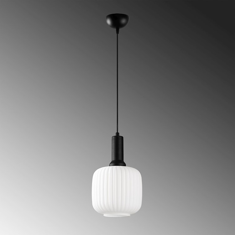 Lampa wisząca Asker 20 cm biało-czarna  - zdjęcie 7
