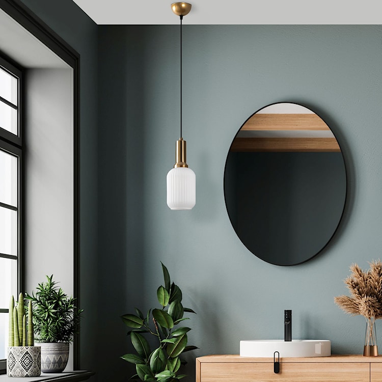 Lampa wisząca Asker 13 cm biało-złota  - zdjęcie 2