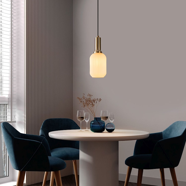 Lampa wisząca Asker 13 cm biało-złota  - zdjęcie 4