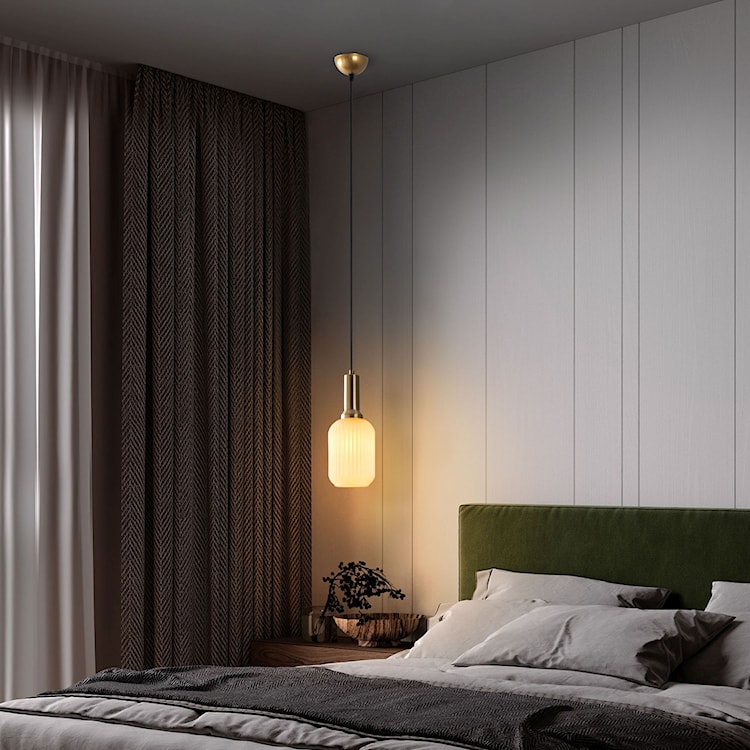 Lampa wisząca Asker 13 cm biało-złota  - zdjęcie 5