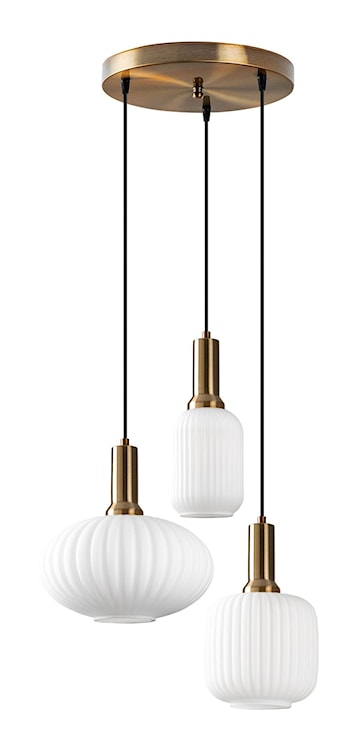 Lampa wisząca Asker x3 biało-złota 