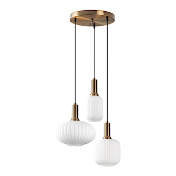 Lampa wisząca Asker x3 biało-złota