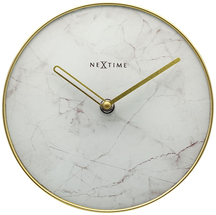 Zegar stojący Marble 20 cm biało-złoty 