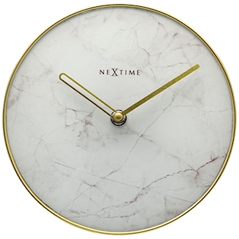 Zegar stojący Marble 20 cm biało-złoty