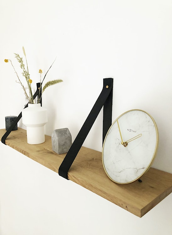Zegar stojący Marble 20 cm biało-złoty  - zdjęcie 2