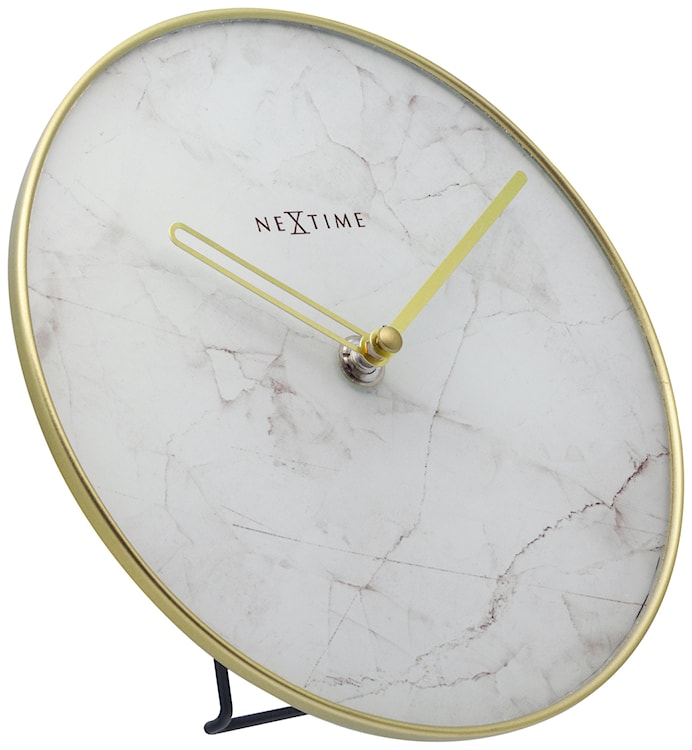 Zegar stojący Marble 20 cm biało-złoty  - zdjęcie 5